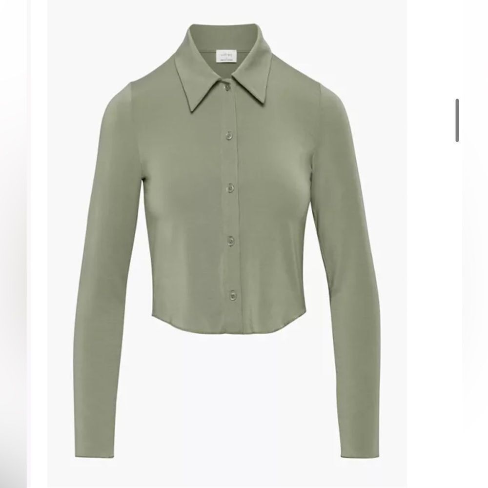 Aritzia Wilfred Pose Waist Longsleeve. 2XS. Bitter Sage.